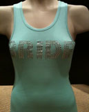 Beaded bridal tank top.